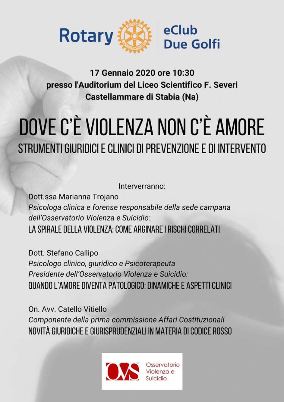Violenza donne, 88 vittime al giorno, una ogni 15 minuti Una conferenza per formare i giovani a Castellamare di Stabia - Trojano: Partire dai giovani contro cultura errata
