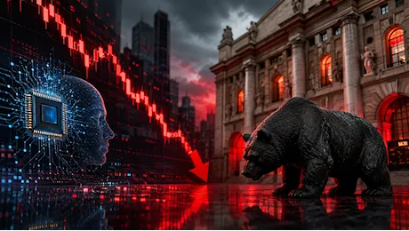 Borse 23 luglio tutte in rosso per l'impennata del petrolio, l'allarme di Lagarde su Hormuz e il crollo di Alphabet e Tesla. Milano maglia nera