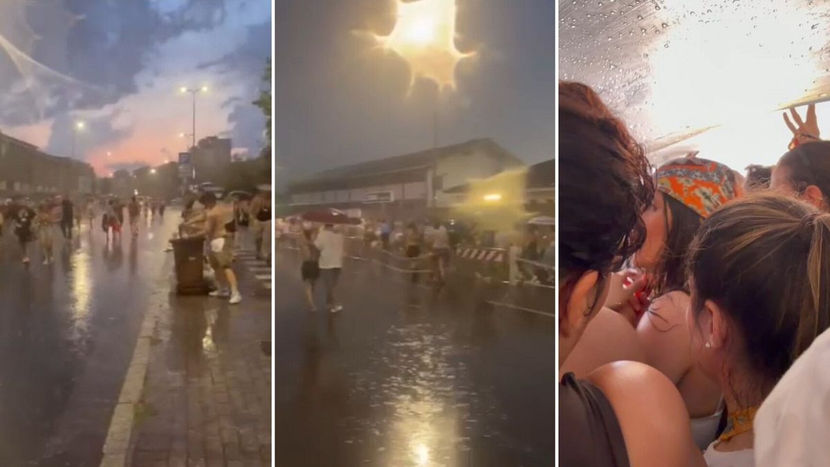 Violento temporale a Milano: interrotto il concerto di Bad Bunny, evacuati 80mila fan | Diversi spettatori feriti dai chicchi di grandine