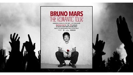 Scaletta concerto Bruno Mars a Milano, Stadio San Siro 14 e 15 luglio 2026