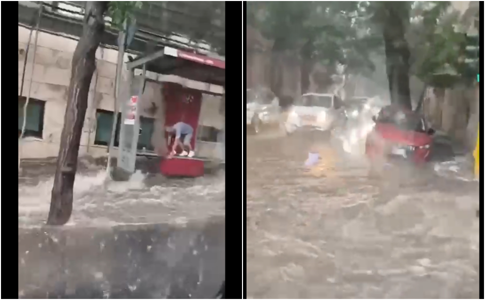 Violenta bomba d’acqua su Reggio: sottopassi sommersi e città in ginocchio – VIDEO