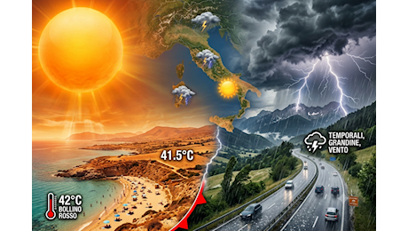 Caldo record in Italia: arrivano temporali e cambia il meteo