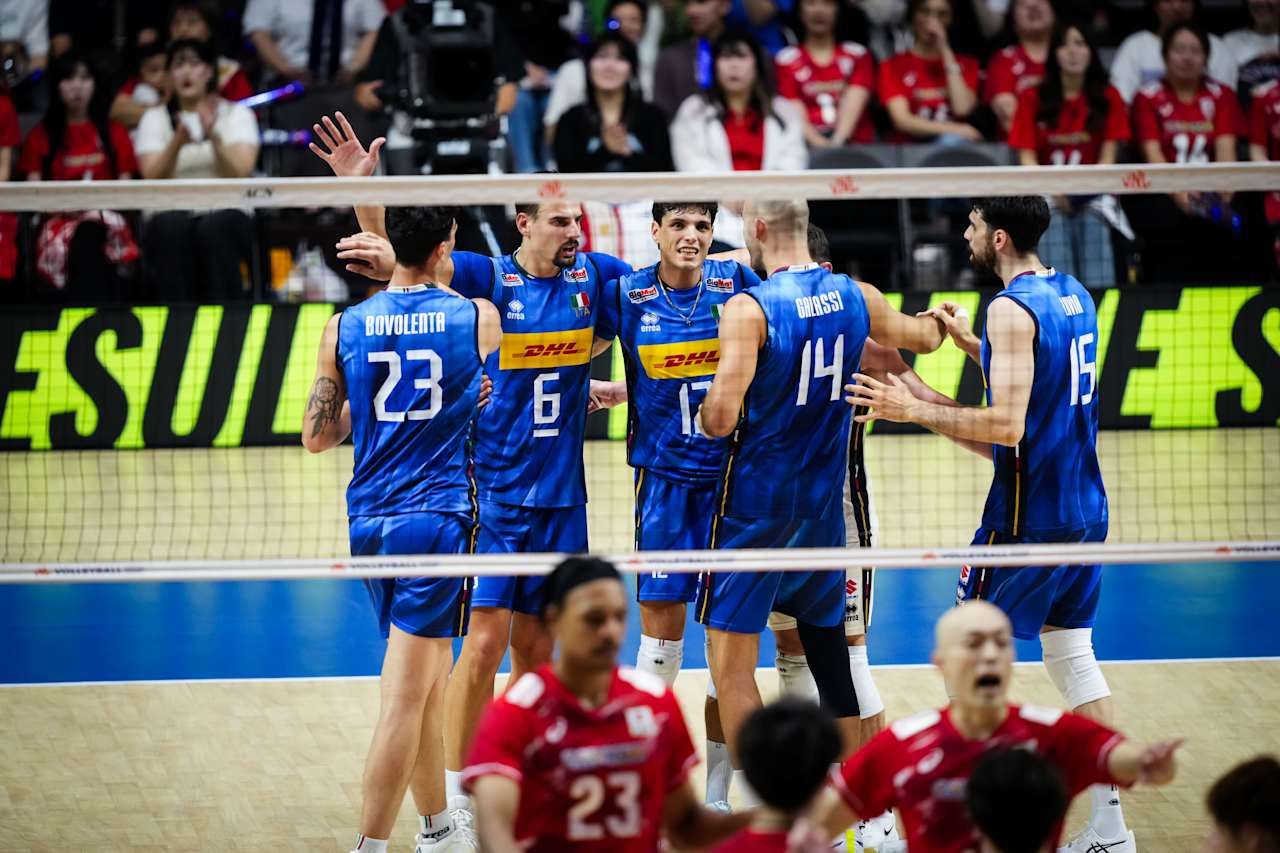 VNL: l’Italia lotta, ma il Giappone vince 3-2