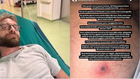 Stefano Corti ricoverato dopo la puntura di una zecca in Africa