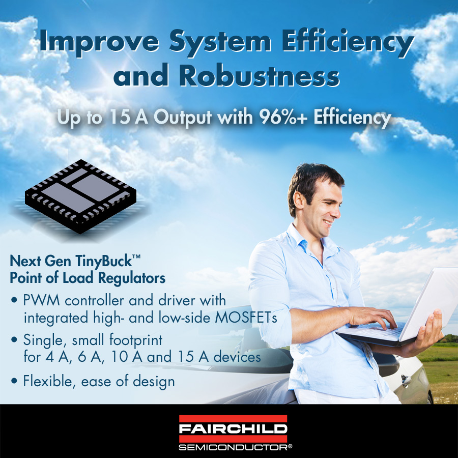 Da Fairchild Semiconductor la nuova generazione di regolatori TinyBuck™ 